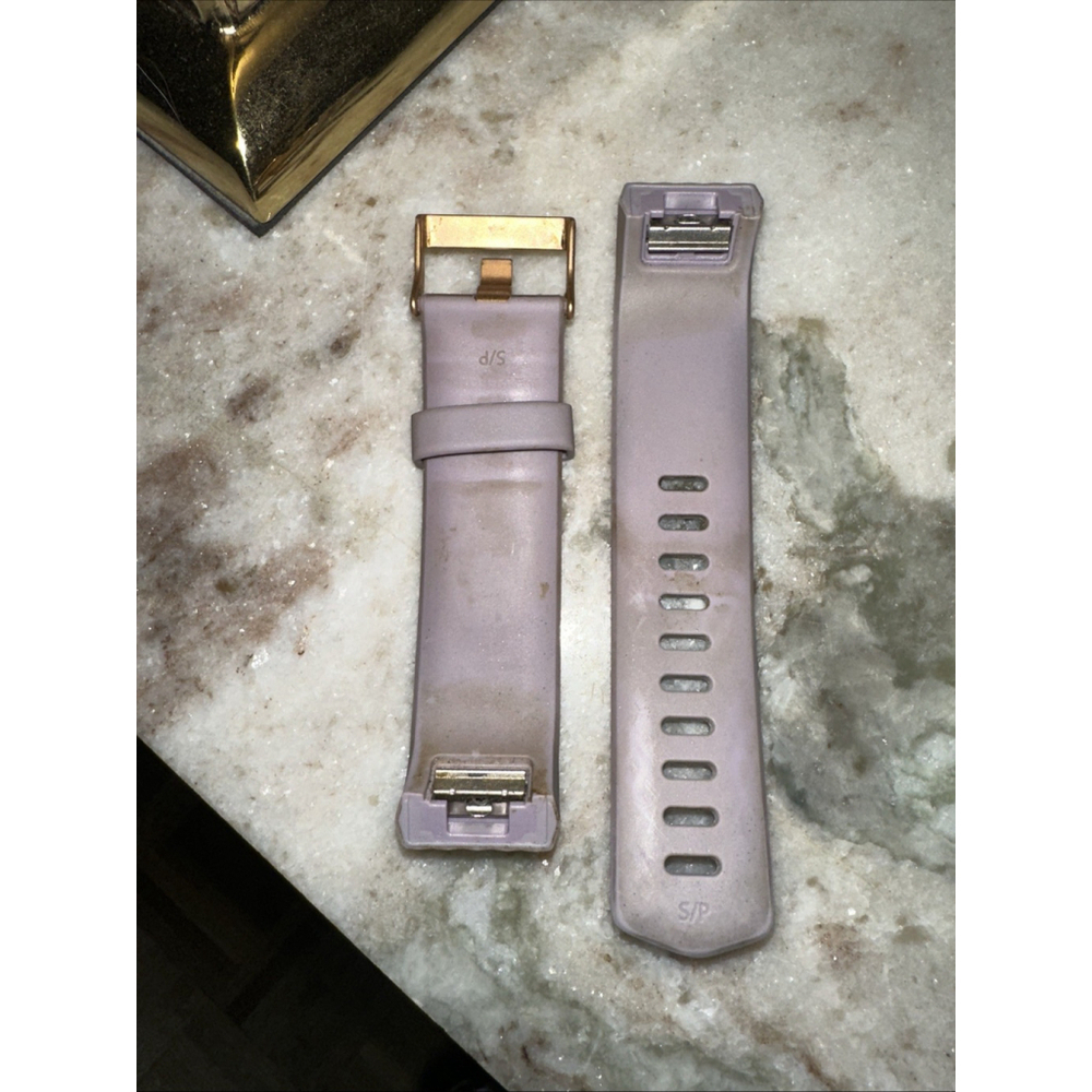 Fitbit Charge 2 Two Part Original Rose Gold Lavender Buckle Band AND Charger - Picture 2 of 3